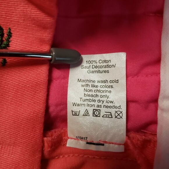 J. CREW womens 0 pink shorts with embroidered palms - Picture 3 of 4